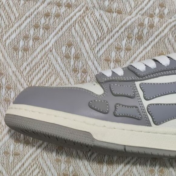 AMIRI Skel Top Low Grey & White Leather Sneakers main image 10